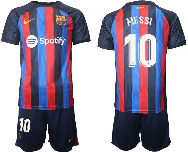 Men 2022-2023 Club Barcelona home blue #10 Soccer Jerseys
